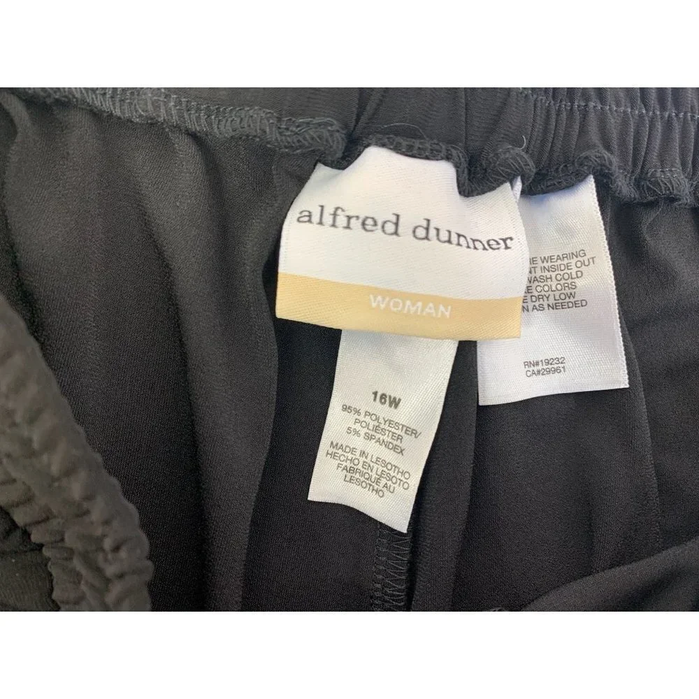 Alfred Dunner Women's Saratoga Springs Black Pants